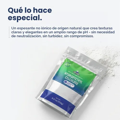 Vista 3 de Hidroxietil Celulosa (8.81 oz / 250g) Grado cosmético para formulación de bricolaje, geles