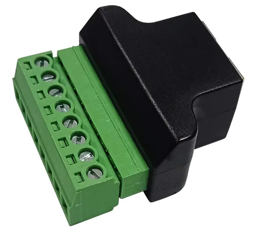 Vista 6 de CGTime - Conector macho RJ45 a 8P 8C hembra tipo tornillo terminales Ethernet red Plug Cable para AV CCTV UTP DVR Cat5 Cat5e Cat6 Cat7 en línea