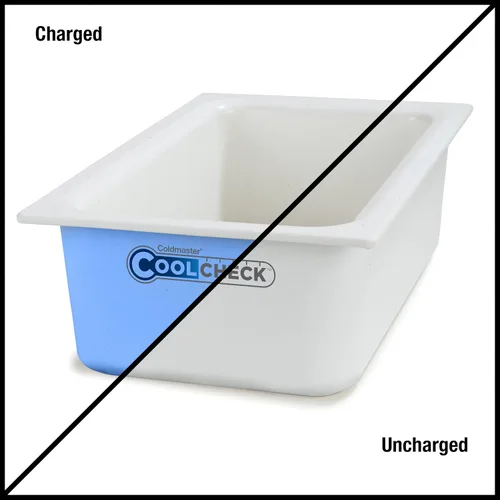 Vista 9 de Carlisle Coldmaster CoolCheck contenedor de alimentos refrigerante que cambia de color, Talla full, Blanco, 1