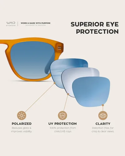 Vista 4 de WearMe Pro - Gafas de sol rectangulares grandes polarizadas retro para hombre