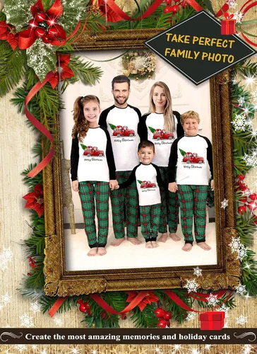 Vista 5 de Pijamas de Navidad familiares a juego, pijamas navideñas para familia o parejas