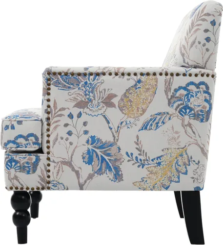 Vista 6 de Christopher Knight Home Eve Modern - Silla tapizada de madera, silla decorativa para sala de estar, silla de lectura cómoda para dormitorio, sillón