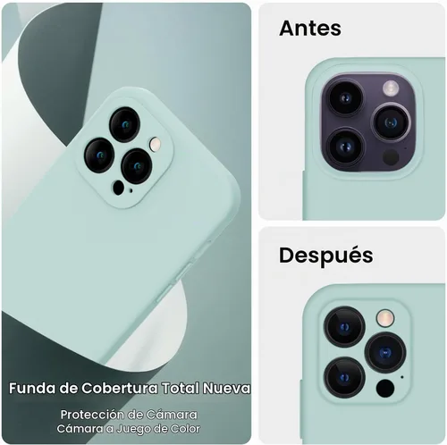 Vista 3 de FireNova Funda diseñada para iPhone 14 Pro Max, funda de silicona mejorada [protección de cámara] con [2 protectores de pantalla], forro