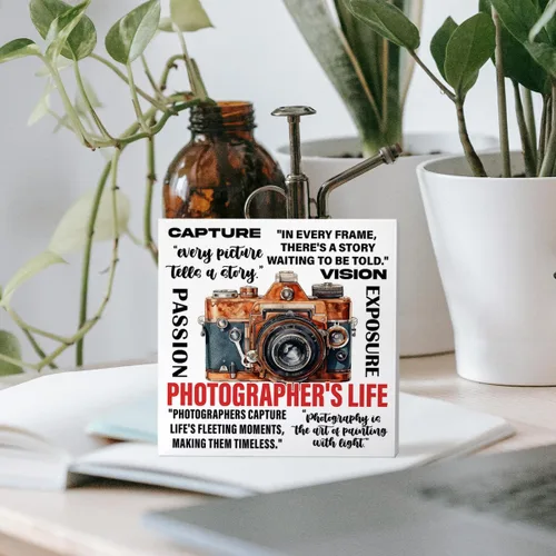 Vista 5 de Regalos para amantes de la fotografía para hombres y mujeres, regalo de cumpleaños de Navidad para fotógrafos, amantes de la cámara, regalo