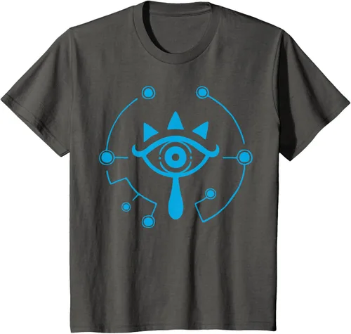 Vista 37 de Zelda Breath of The Wild Sheikah Eye Logo Camiseta Negro