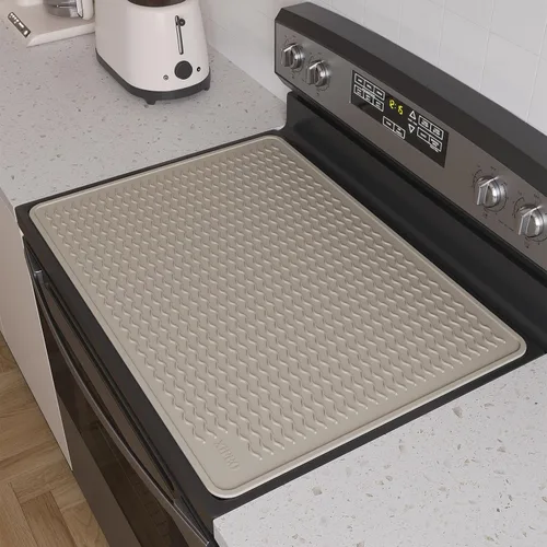 Vista 17 de XiFEO Cubiertas para Estufa Eléctrica, Protector de Cubierta de Estufa de Vidrio de Silicona de Grado Alimentario Resistente, Protector de Placa