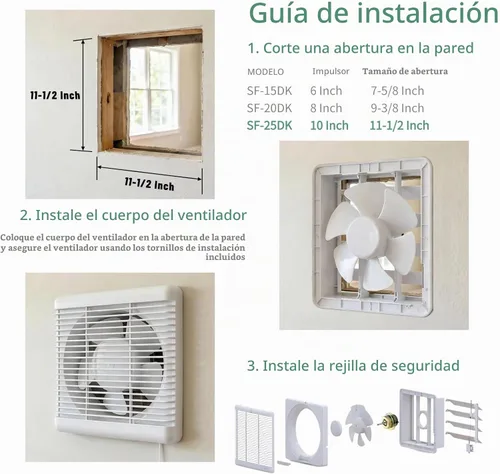 Vista 4 de Ventilador de escape Recorte de 11.6 pulgadas