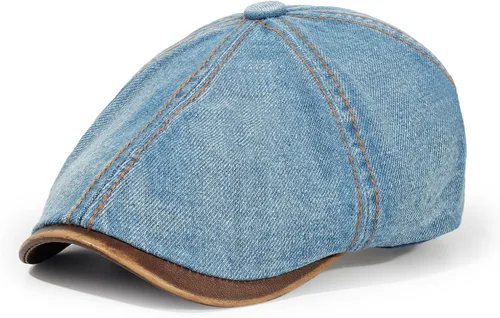 Vista 17 de Sombrero Newsboy de Qlauca para Hombre de Algodón 6 Paneles