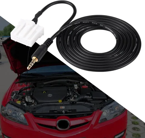 Vista 7 de Keenso Cable auxiliar de 0.138 pulgadas para conectar iPod, iPhone, MP3, teléfono y reproductor de coche, cable adaptador de interfaz de CD