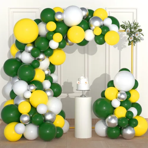 Vista 9 de Juego de globos de color azul real, negro y plateado metálico, 122 unidades, guirnalda de arco de globos azul real y negro para videojuegos