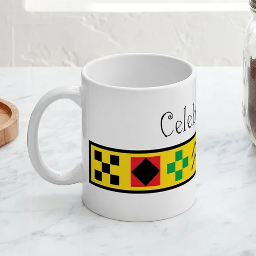 Vista 5 de CafePress Celebrate Kwanzaa - Taza de café de cerámica de 11 oz (11.0 fl oz)