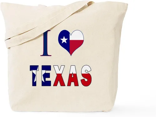 Vista 18 de CafePress Bolsa de mano de la bandera de Texas, bolsa de lona natural, bolsa de compras reutilizable