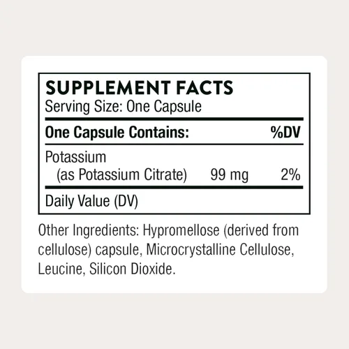 Vista 2 de THORNE RESEARCH - Citrato de potasio (99 mg) 90 cápsulas [Misc.], 1