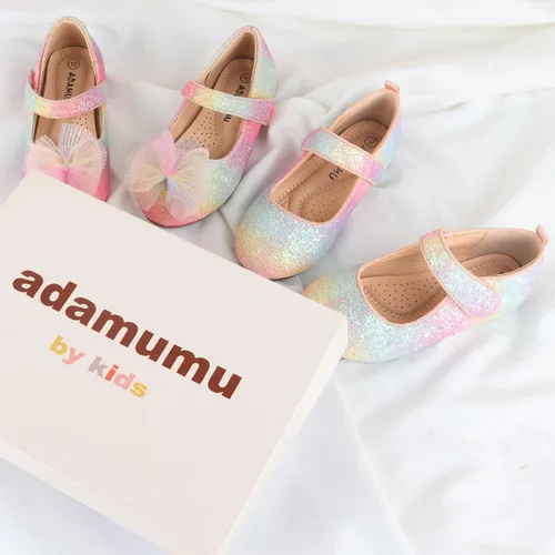 Vista 4 de ADAMUMU Zapatos de vestir para niñas, zapatos brillantes para niñas, zapatos de vestir para uniforme escolar de princesa Mary Jane, zapatos