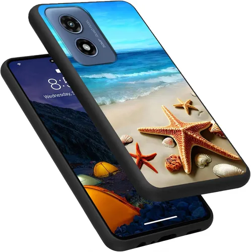 Vista 253 de Funda para Motorola Moto G Play 4G 2024, delgada y ligera, de silicona de TPU suave, color negro, ultrafina, para Motorola Moto G Play 4G 2024, Art