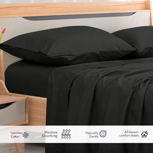 Vista 3 de Royale Linens Sábana encimera de 300 hilos de 100 % algodón peinado de fibras largas, súper suave, sábana encimera de tamaño individual se vende por