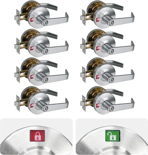 Vista 24 de ANSI Grado 2 Manija de Puerta de Entrada Comercial con Llave, Certificada UL, Cumple ADA, Cromo Satinado 26D, GRD2-72ET-1P