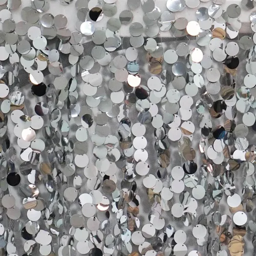Vista 5 de Efavormart - Camino de mesa de restaurante de lentejuelas plateadas de alta calidad para bodas, banquetes de cumpleaños, decoración, ajuste Plata
