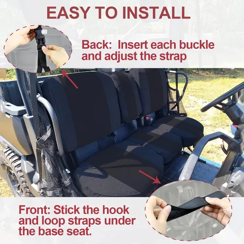 Vista 5 de StarknightMT UTV Defender Funda de asiento – Fundas de asiento impermeables a prueba de polvo compatibles con Can Am Defender DPS MAX 6X6 PRO