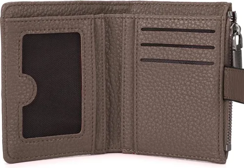 Vista 3 de Montana West Cartera para mujer con bloqueo RFID y bolsillo para monedas con cremallera, B Caqui