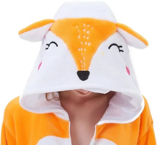 Vista 7 de ABENCA Pijama de forro polar para niños, diseño de zorro