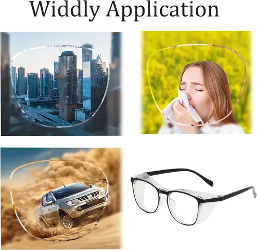 Vista 2 de Gafas de seguridad para hombres y mujeres, gafas de seguridad antivaho cómodas, bloqueo de luz azul, protección UV, enfermeras adultas