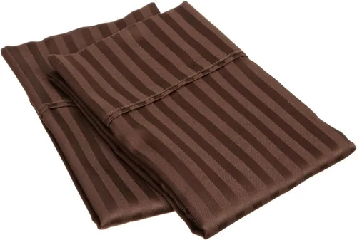 Vista 8 de Algodón egipcio de 300 hilos franjas Funda de almohada Set, Hunter Green, King