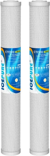 Vista 14 de ICEPURE Cartucho de filtro de agua KDF y carbón activado para toda la casa, 5 micrones, 20 x 2.5 pulgadas, repuesto de filtro de extracción