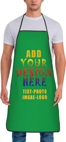 Vista 46 de Delantales personalizados para añadir nombre, logotipo, texto, foto, diseño de imagen, delantal de chef para grandes regalos