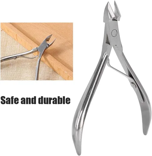 Vista 4 de Dioche Cortador de cutículas, cortador de cutículas, pinzas de cutícula, de acero inoxidable, para piel muerta, tijeras para pedicura, manicura