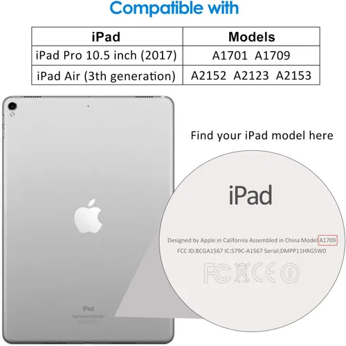 Vista 2 de JETech Protector de pantalla para iPad Pro de 10.5 pulgadas y iPad Air 3 (modelo 2019 de 10.5 pulgadas), película de vidrio templado 9H