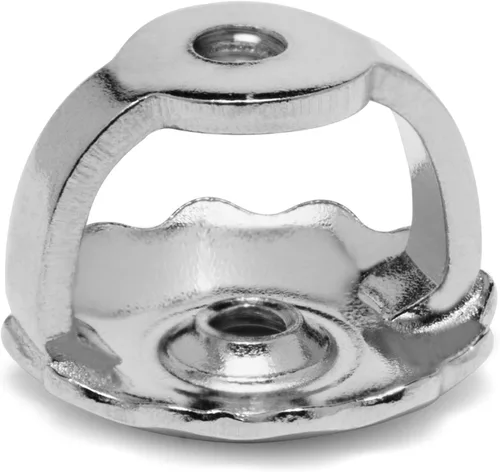 Vista 9 de Everyday Elegance Pendientes sólidos de oro blanco de 14 quilates con dos piezas de repuesto para parte trasera de arete Tornillo roscado