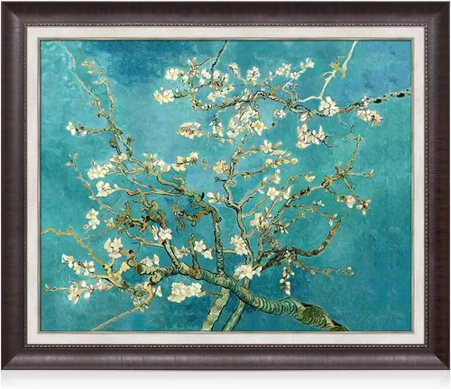 Vista 16 de Serie de pinturas de Vincent Van Gogh (favoritos). Reproducción de arte clásico de Van Gogh, impreso en lienzo, Algodón, Almond Blossom, 16x20