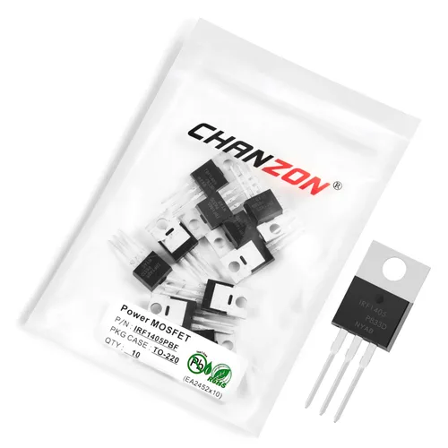 Vista 83 de Chanzon 2N60 TO-220AB NMOS MOS N-Channel Power MOSFET Transistor, alto voltaje y corriente nominal, (paquete de 10 unidades)
