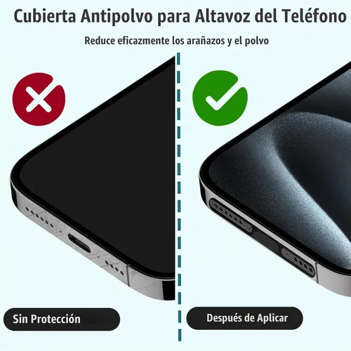 Vista 6 de Protectores de puerto USB C para enchufe antipolvo, 20 unidades, con cubierta de altavoz de teléfono, 6 calcomanías compatibles con iPhone 17