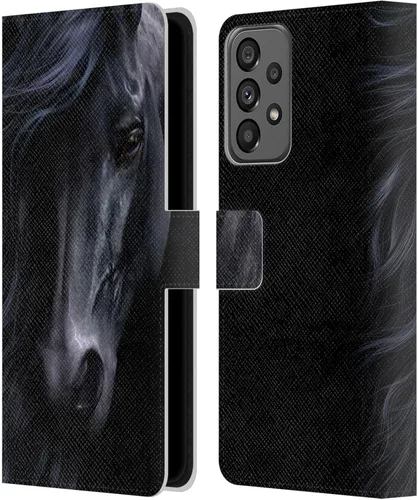 Vista 89 de Head Case Designs Officially Licensed Laurie Prindle A Morgan Christmas Western Stallion Leather Wallet Case Compatible with Samsung Galaxy A07 4G