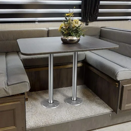 Vista 2 de Sistema de pata de mesa de madera de secuoya ITC de Selección de Fabricantes para RV o barco (plata, 29") TL5000-S-29 (B07VTY5TP6)
