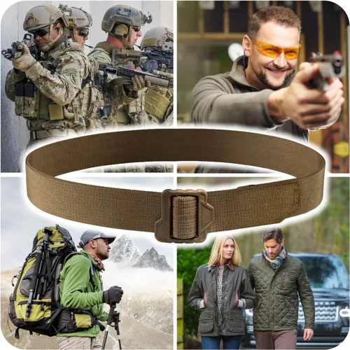 Vista 2 de M-Tac Cinturón táctico de doble servicio - Correa militar de nailon para uso general Cinturón Hebilla de plástico