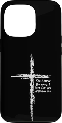 Vista 10 de Cross I Know The Plans Verse Bible Jesus God - Funda de regalo cristiana para iPhone 17