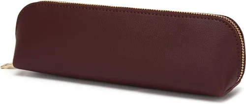Vista 23 de Estuche para lápices de lona de algodón y bolsa de lápices multifuncional simple con cremallera Almacenamiento portátil (beige)