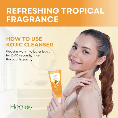 Vista 7 de Jabón de ácido kójico – Jabón facial y corporal de papaya kójica que ilumina la piel para hiperpigmentación – El jabón de manchas oscuras reduce
