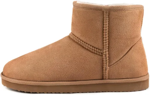 Vista 2 de Zizor Pantuflas cortas acogedoras para mujer, cálidas, de invierno, con forro mullido