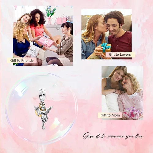 Vista 32 de Amufer S925 Charms for Women, compatible with Pandora Bracelets and Necklaces, Jewelry Gift
