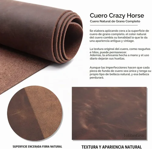 Vista 4 de TobbinGear Funda de cuero para teléfono móvil con clip para cinturón, bolsa de cinturón de cuero, funda universal para teléfono en el cinturón