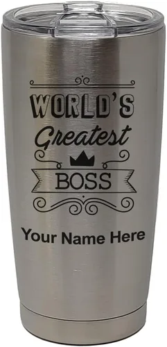 Vista 31 de LaserGram Vaso aislado al vacío de 20 onzas, con grabado personalizado incluido (negro)
