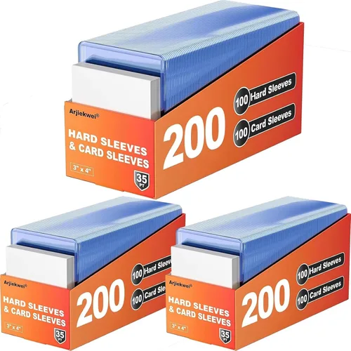 Vista 9 de Arjiekwei - 400 fundas para tarjetas de plástico duro, 3 x 4 pulgadas, 35PT