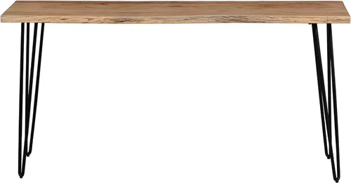 Vista 10 de Jofran Nature's Edge - Mesa de comedor de granja de 72 pulgadas, mesa de comedor de madera maciza para hogares modernos, color castaño