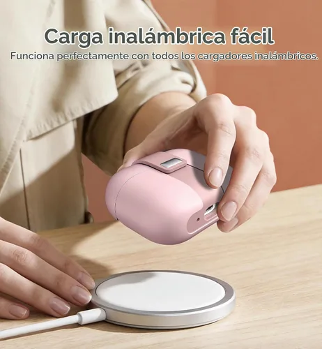 Vista 5 de SURITCH Funda para AirPods Pro 2/Pro, bloqueo magnético, compatible con Airpods Pro de 2ª y 1ª generación, funda protectora resistente con elegante
