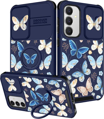 Vista 234 de Funermei para Samsung Galaxy Z Flip 4 Funda - Funda de Teléfono Bonita para Mujeres y Niñas con Mariposas Bonita Estética Femenina Diseño