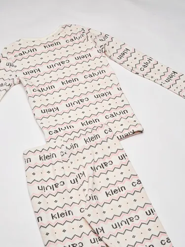 Vista 5 de Calvin Klein Conjunto de pijama de 2 piezas de forro polar para niña